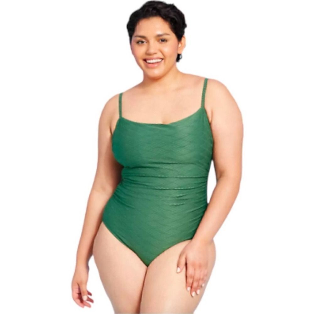 Kona Sol Basket Weave Classic One Piece Swimsuit